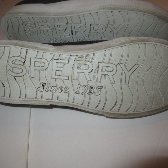 Sperry | 7.5 Gray Canvas Flats with Tan Laces - Picture 6 of 6